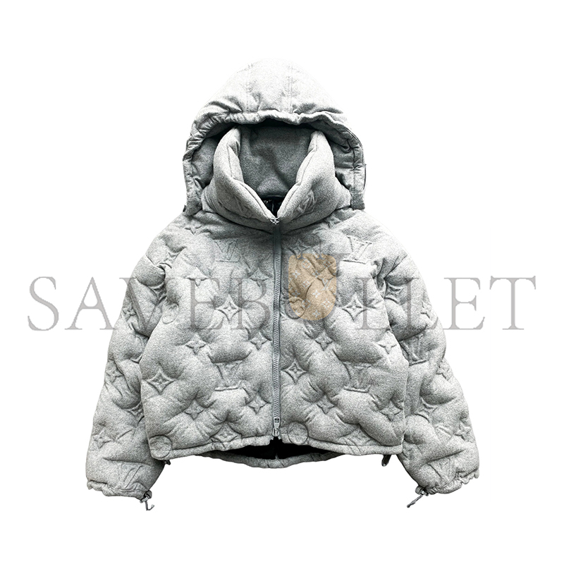 LOUIS VUITTON GREY MONOGRAM PUFFER JACKET